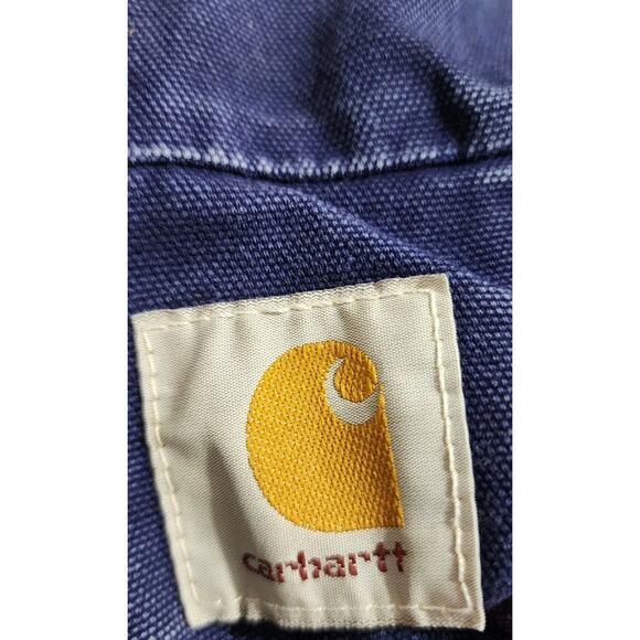 Vintage Carhartt Mens XL Blue Santa Fe Work Jacket Red Quilt Lined J14 Y2K USA - Picture 6 of 15